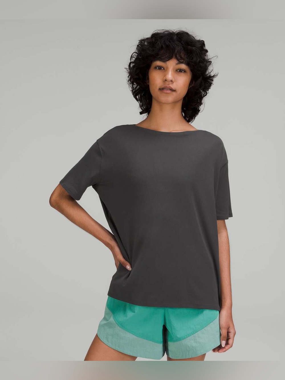 Lululemon Back in Action Short Sleeve T-Shirt *Nulu Graphite Grey